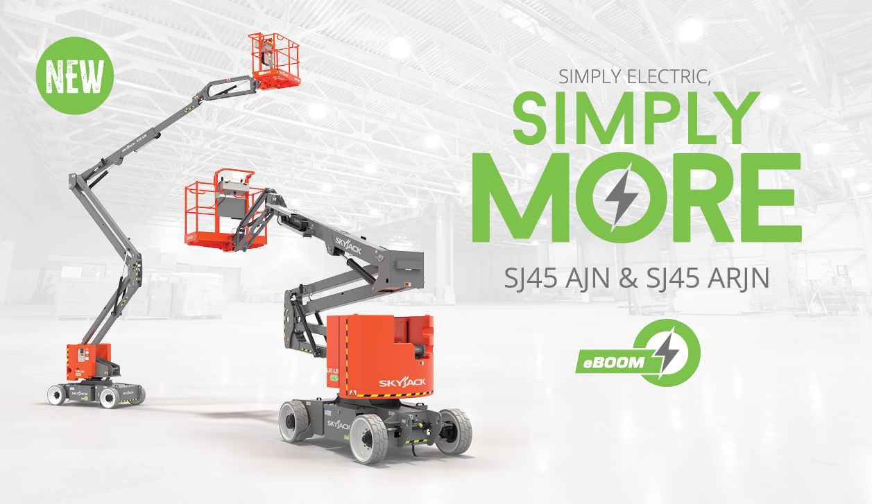 Skyjack Introduces Electric Slab Booms and Jobsite Accessories