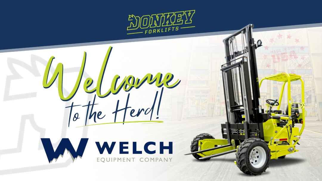 Donkey Forklifts Adds Welch Equipment as Authorized Dealer