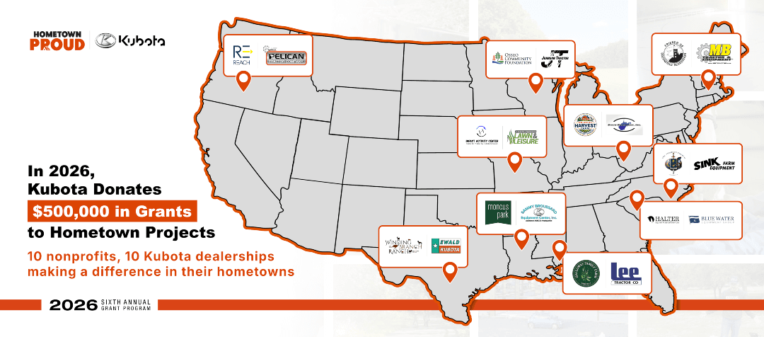 Kubota Hometown Proud Program Awards $500,000