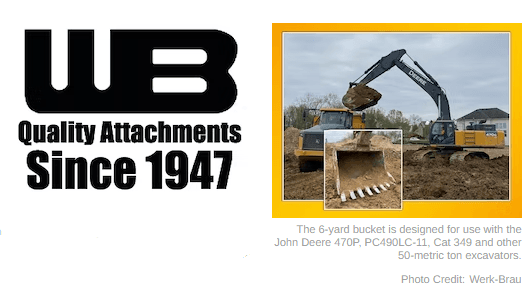 Werk-Brau Offers 6-yard Bucket for Excavators
