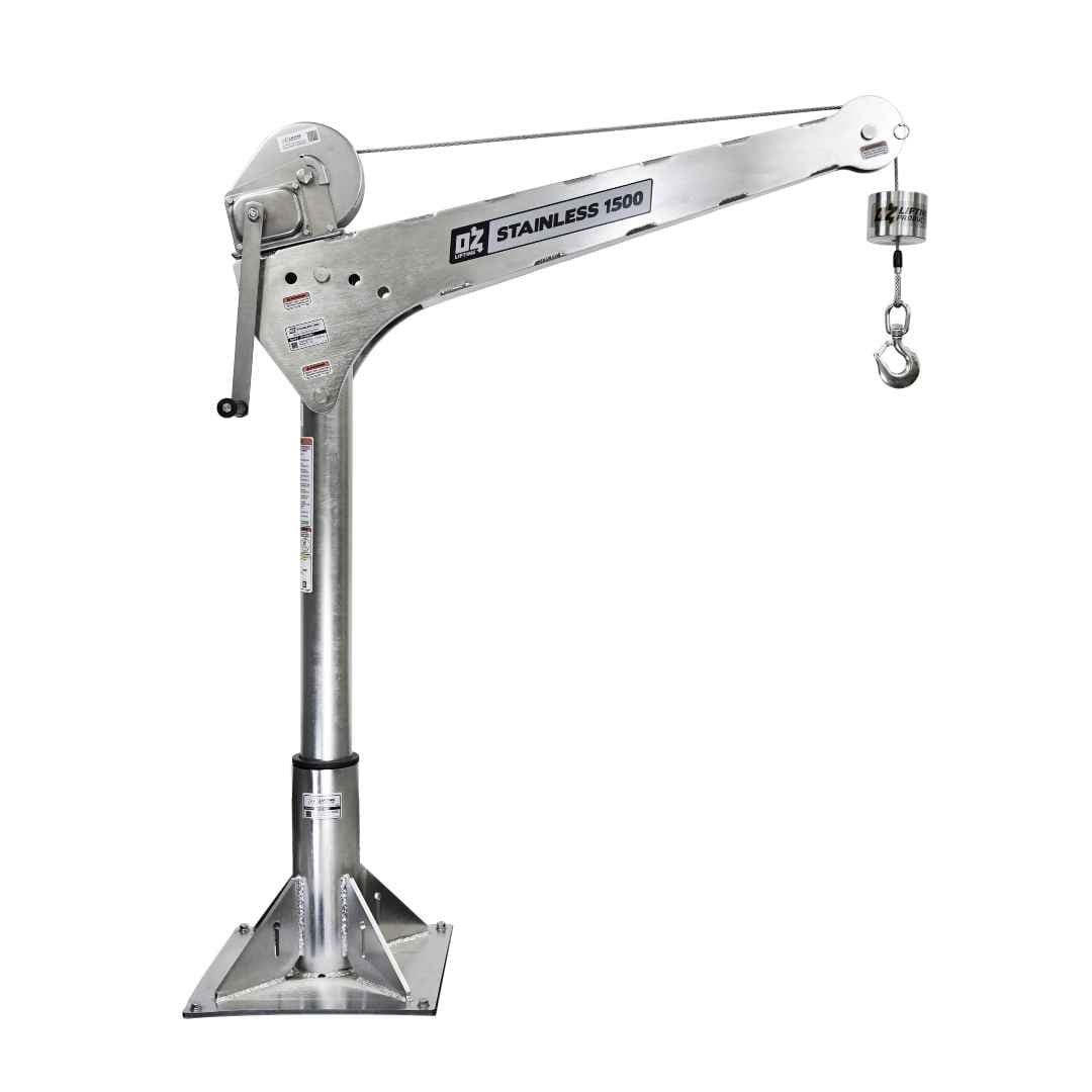 OZ Lifting Introduces Stainless Steel Davit Cranes for Harsh Environments