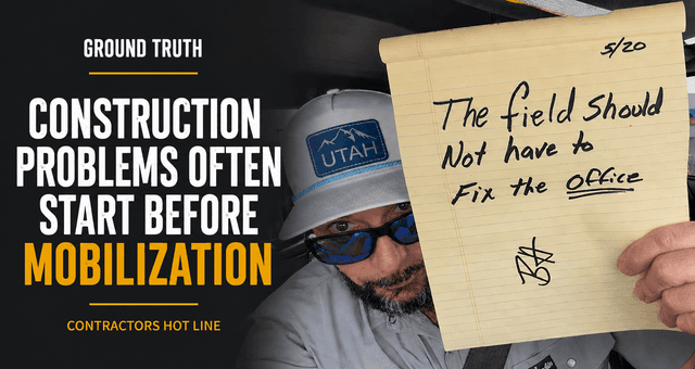 Construction Problems Often Start Before Mobilization
