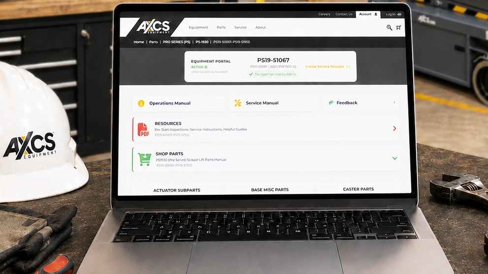 AXCS Equipment Launches New Website With Service Tools and Dealer Portal