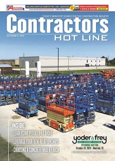 Contractors Hot Line - October 9, 2020